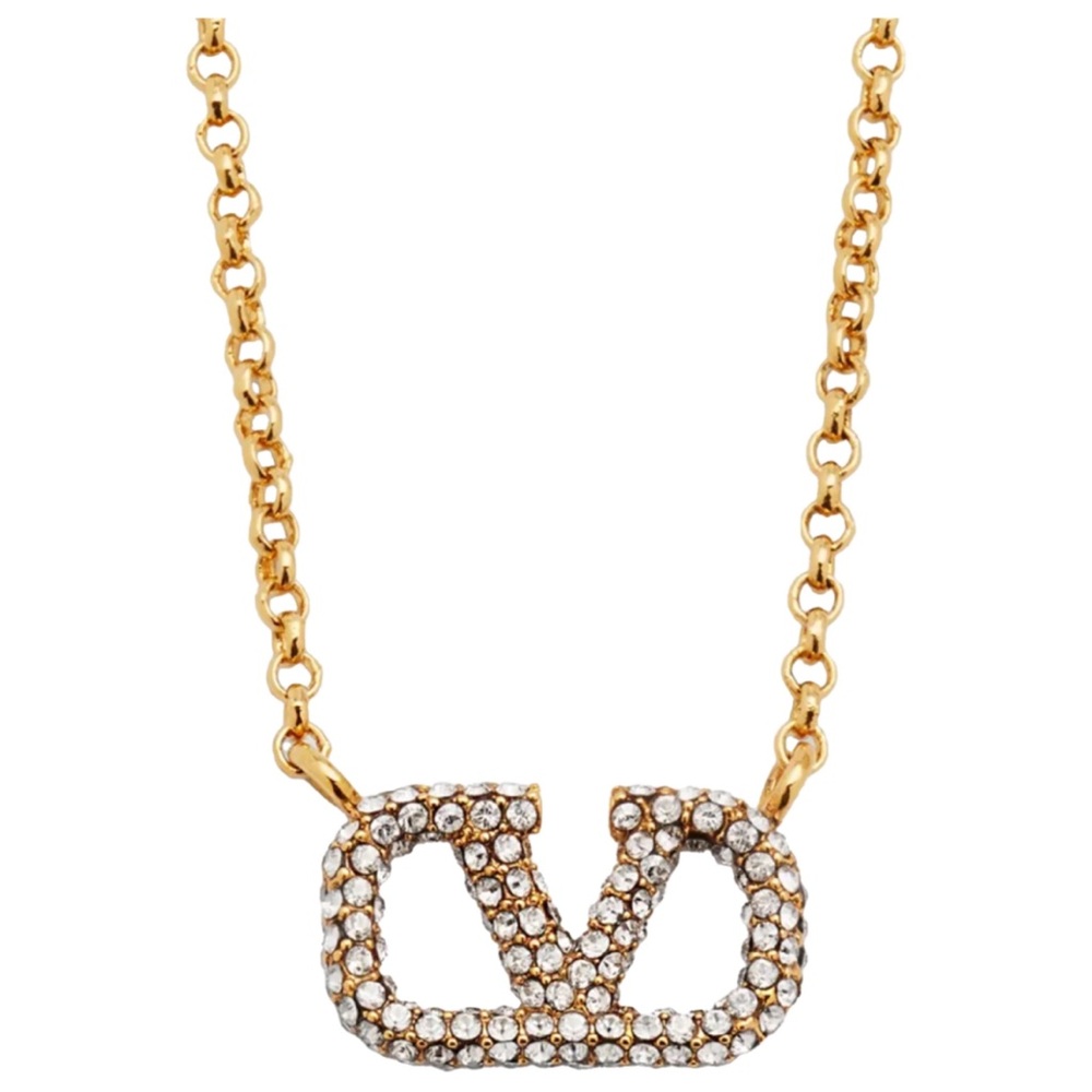 VALENTINO GARAVANI Vlogo crystal necklace